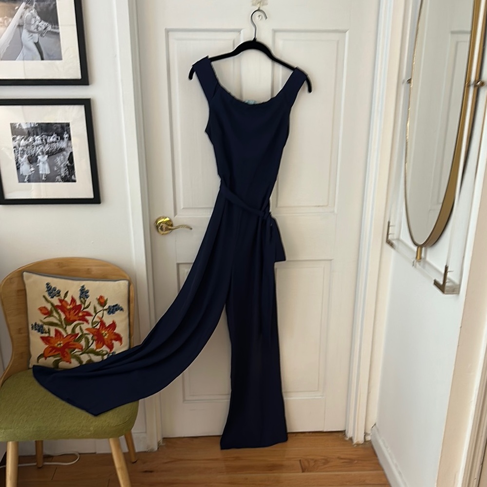 Flattering Navy Jumpsuit